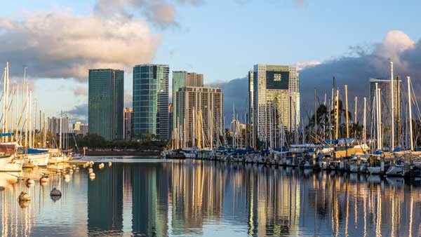 Harbor at Ala Moana Oahu Hawaii